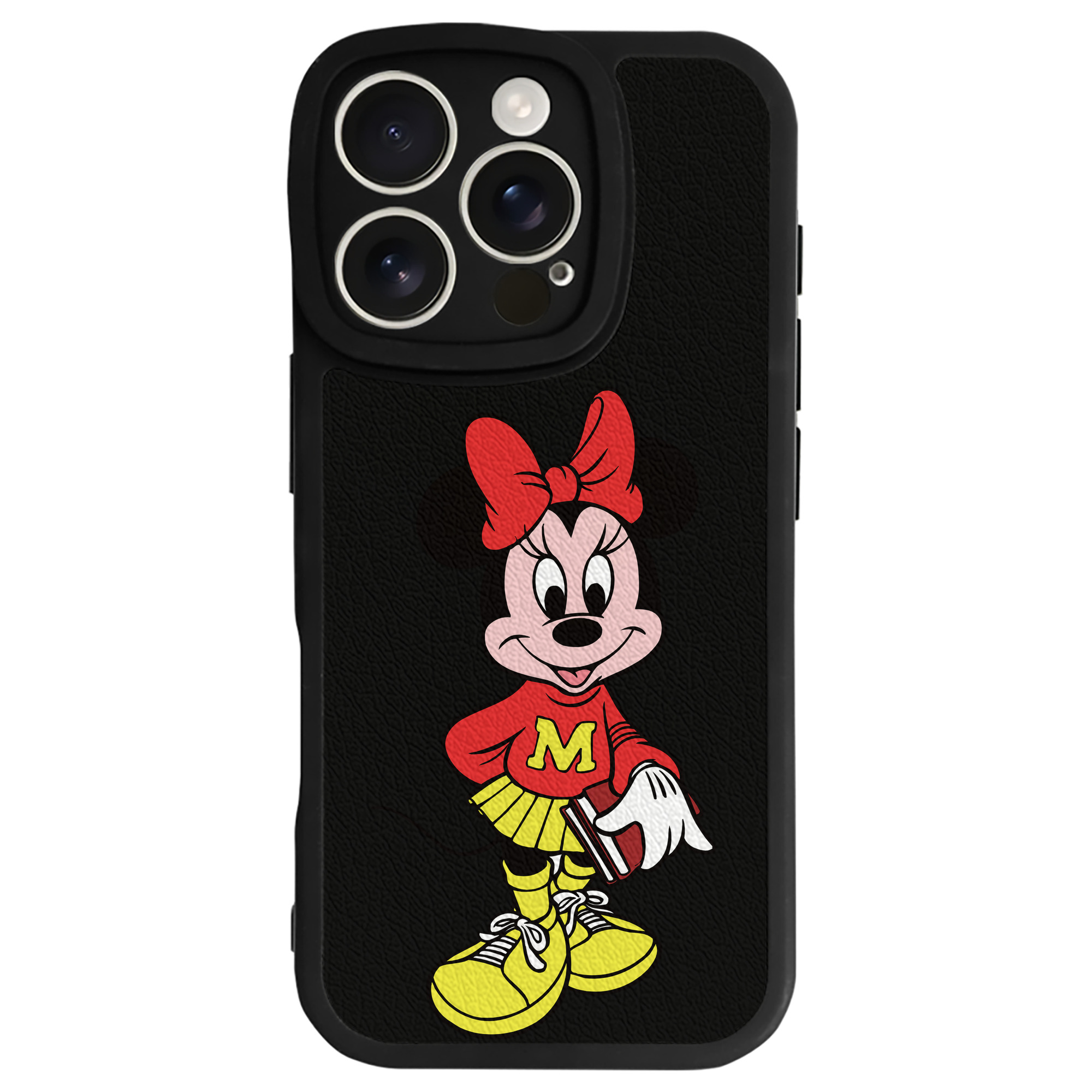 （画像用） ミッキーマウス Mickey Mouse 【iPhone 16シリーズ対応】シリコンスマホケース（レザー調） 材質：シリコン
